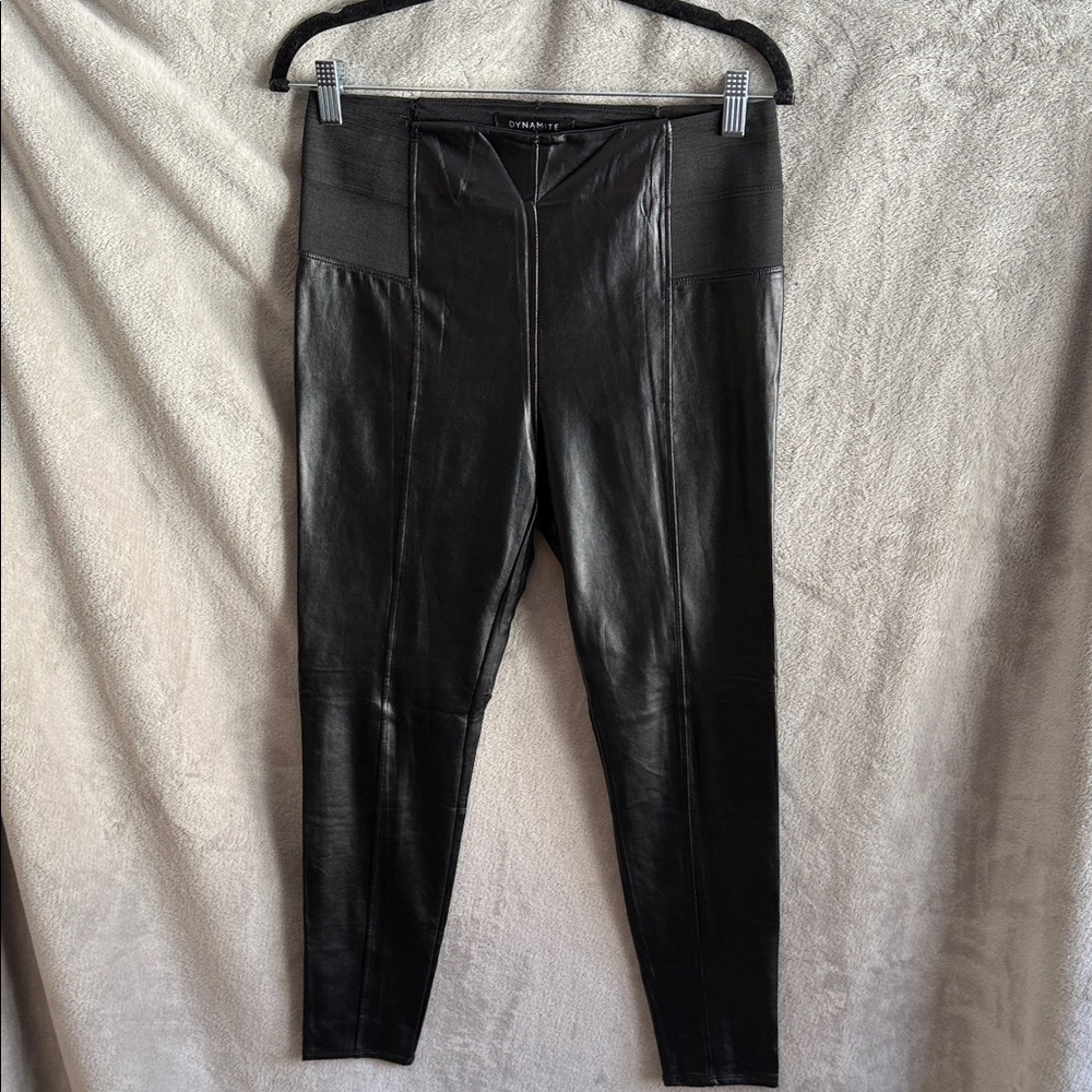 Dynamite Black Faux Leather Pants